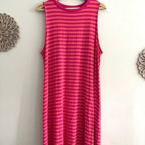 2X Striped Dress Midi